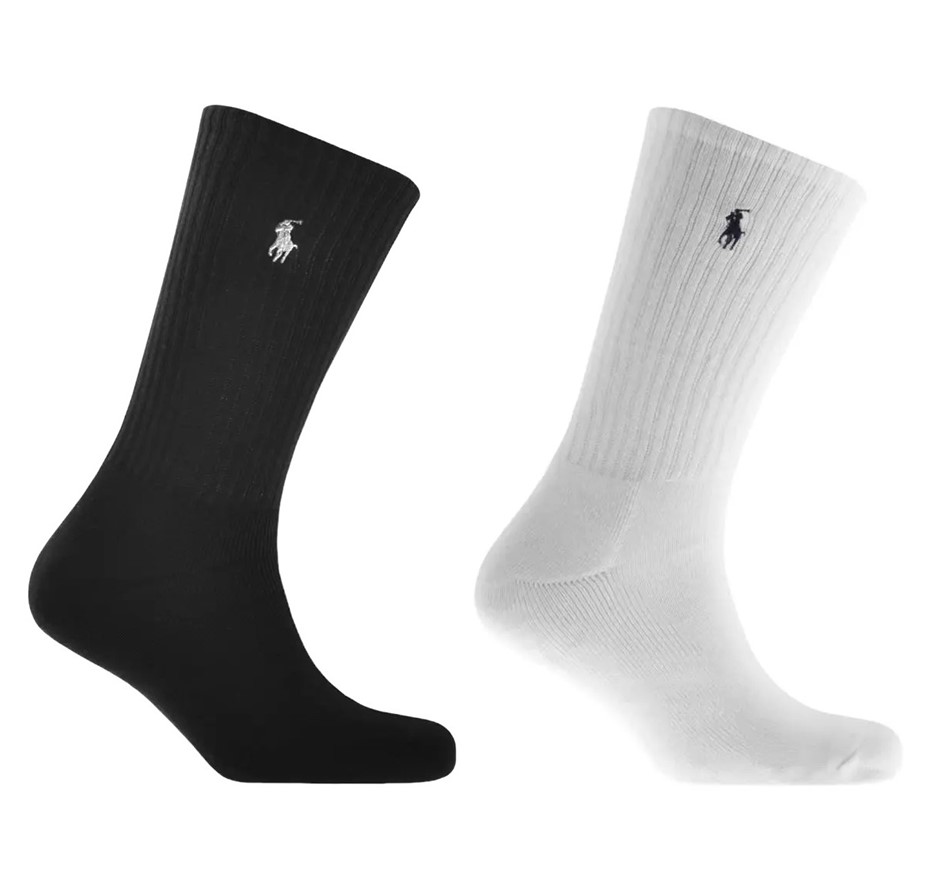 6 Pairs x POLO RALPH LAUREN Men's Socks, One Size (Sock Size 10-13), Cotton