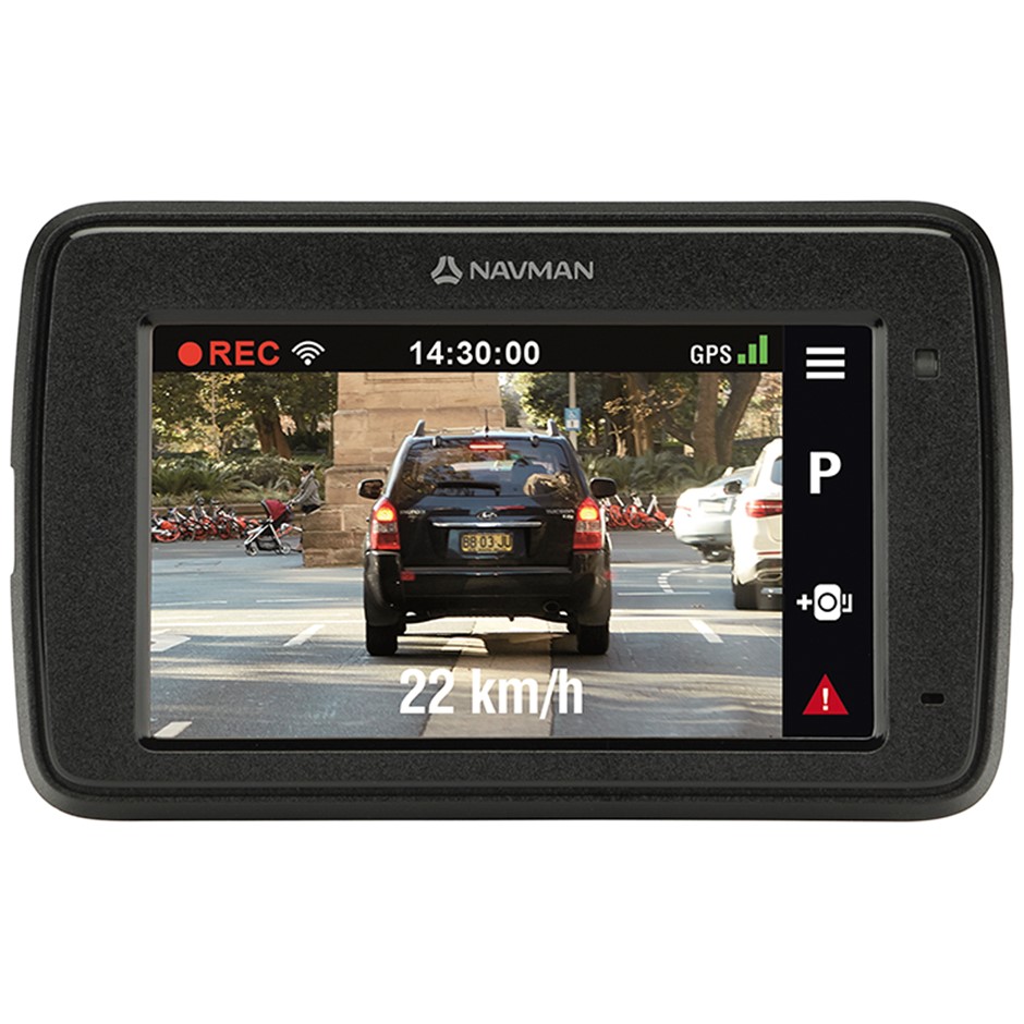 NAVMAN Dash Cam C500 Wi-fi with 32GB SD Card. NB: Minor Use, Screen Orienta