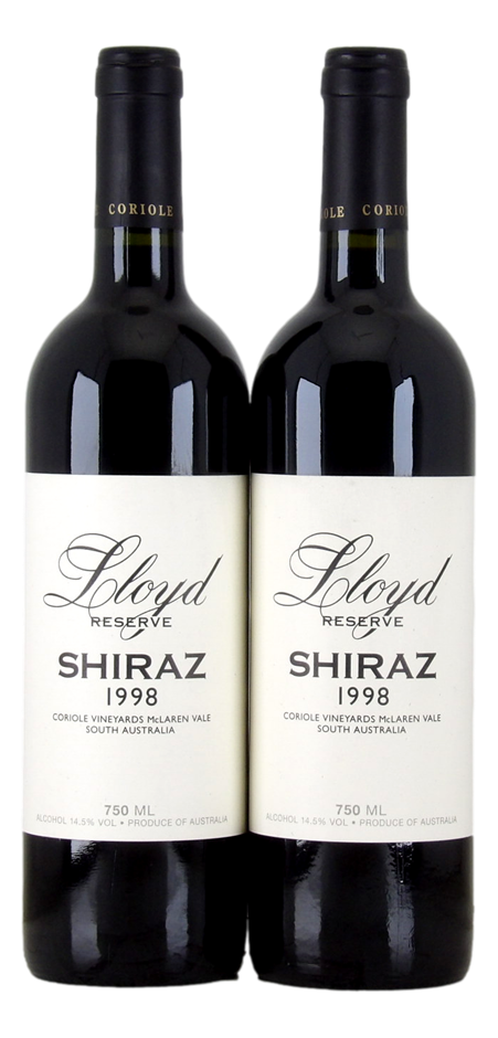 Coriole Lloyd Reserve Shiraz 1998 (2x 750mL), SA.