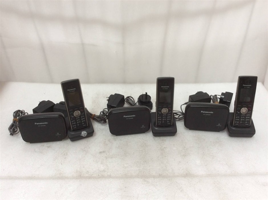 Panasonic KX-TGP600 KX-TPA60 Cordless IP Phone (Lot of 3)