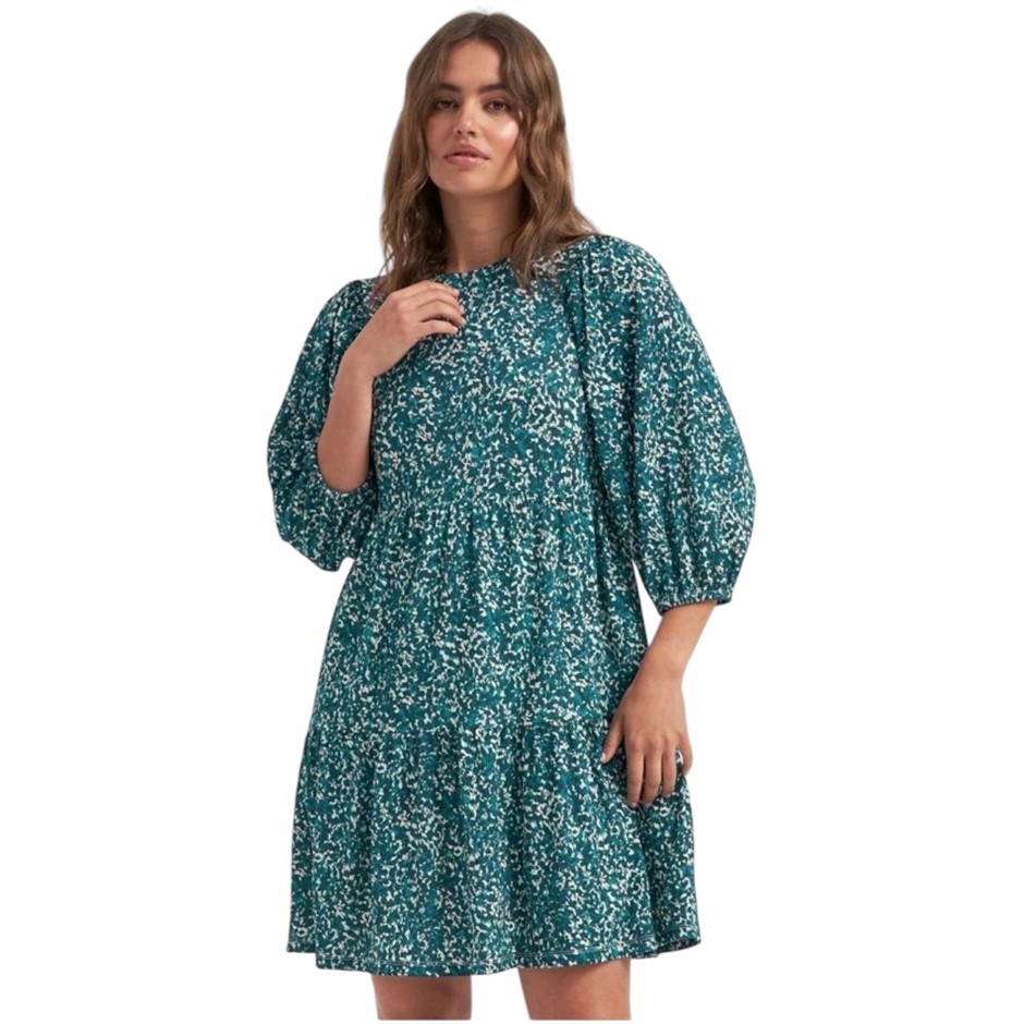 ONLY Pella Printed 3/4 Short Dress, Size XL, Dark Sea/Tanya Flow. RRP: $59.