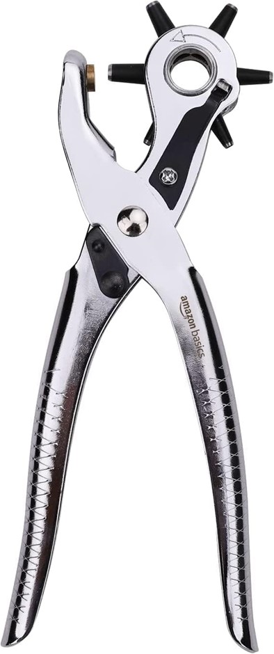 AMAZON BASICS Leather Hole Punch Set, Rotary Puncher, Multi Hole Sizes Make
