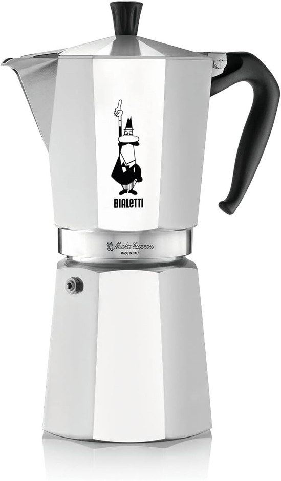 BIALETTI 810ml Moka Express Stovetop Espresso Maker, 18 Cups, Aluminium, Si