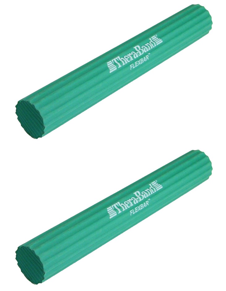 2 x THERABAND FlexBar, Tennis Elbow Therapy Bar, Relieve Tendonitis Pain &