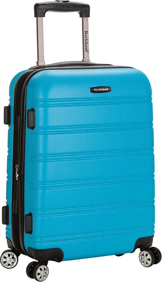 ROCKLAND Melbourne Hardside Expandable Spinner Wheel Luggage, Turquoise, Ca