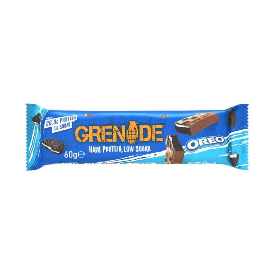 24 x OREO Grenade Low Sugar High Protein Bar, 60g. NB: Approx. 5 x Bars Are