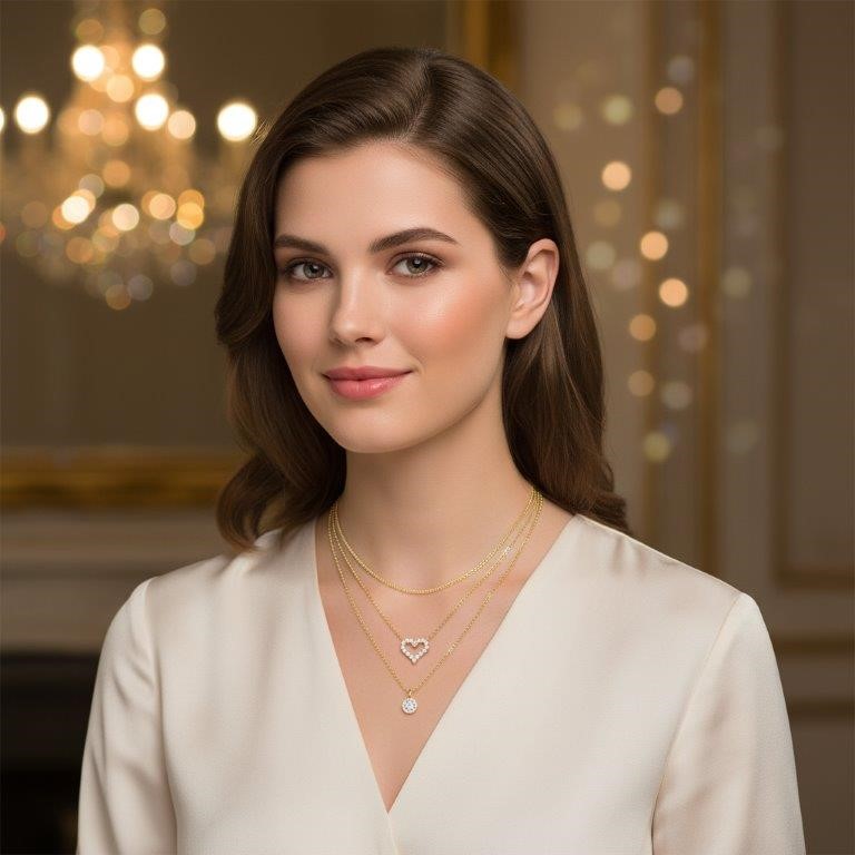 Set Three GRA Moissanite White Brilliant 925 Sterling Silver Chains-VVS1