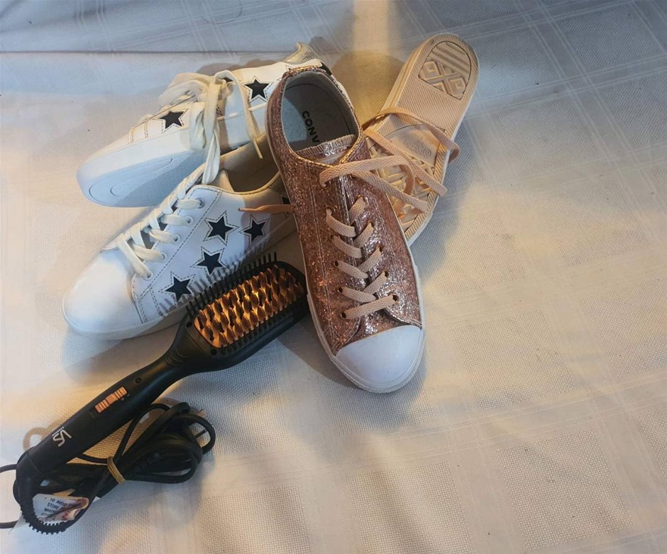 Heater Hair Brush and Ladies Shoes Minor use.