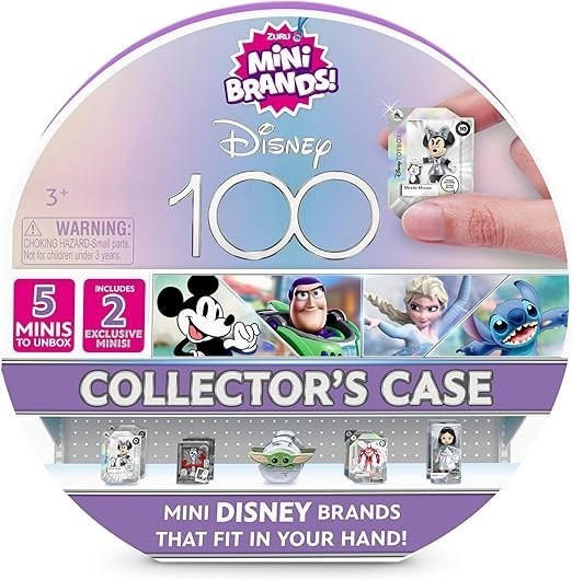 5 x MINI BRANDS Disney 100 Platinum Collector's Case by ZURU with 2 Exclusi