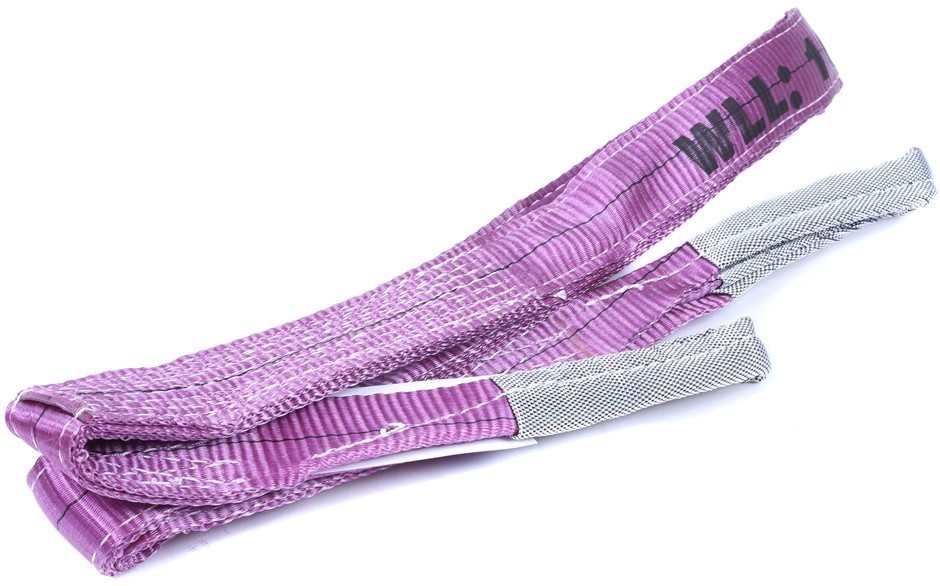 2 x Flat Webb Lifting Slings, WLL 1000kg x 3.5M (with Test Cert).
