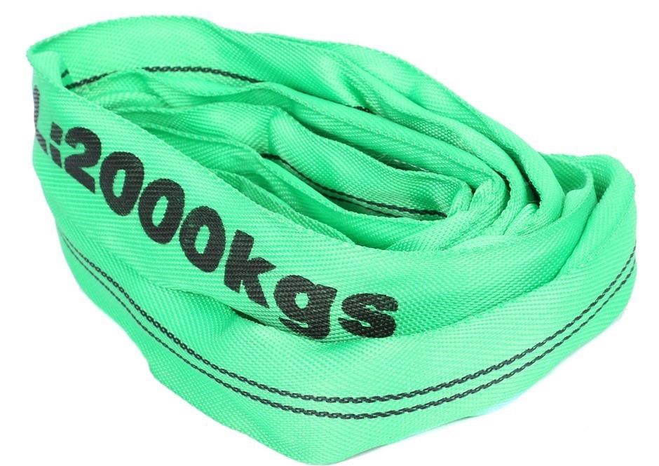 2 x Round Lifting Slings, WLL 2000kg x 1.5M (With Test Cert).