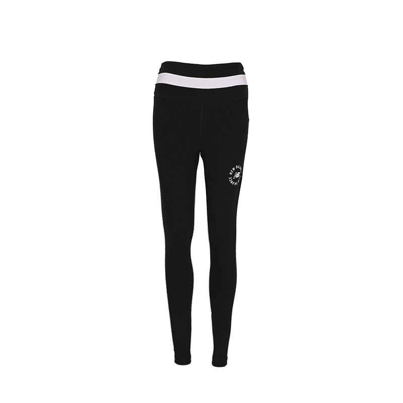NEW BALANCE Women's Leggings, Size S, 92% Cotton, Black (BK), WP21800.