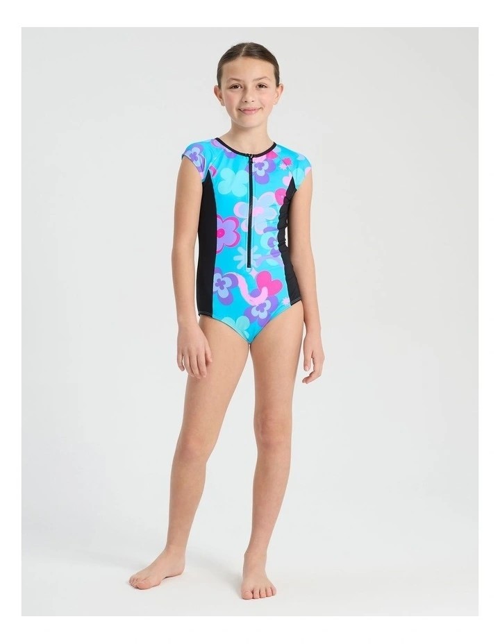 TILII Recycled Tank One Piece. Size: 16. Blue Print.