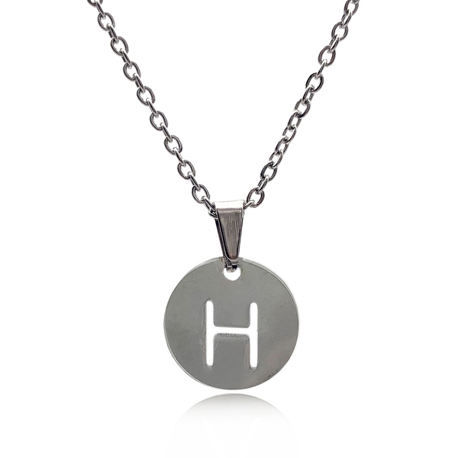 Initial Charm Letter 'H' Pendant Necklace