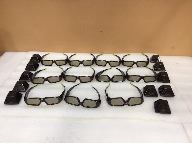 Nvidia P854 3D Vision Wireless Glasses KIT (Lot of 11)