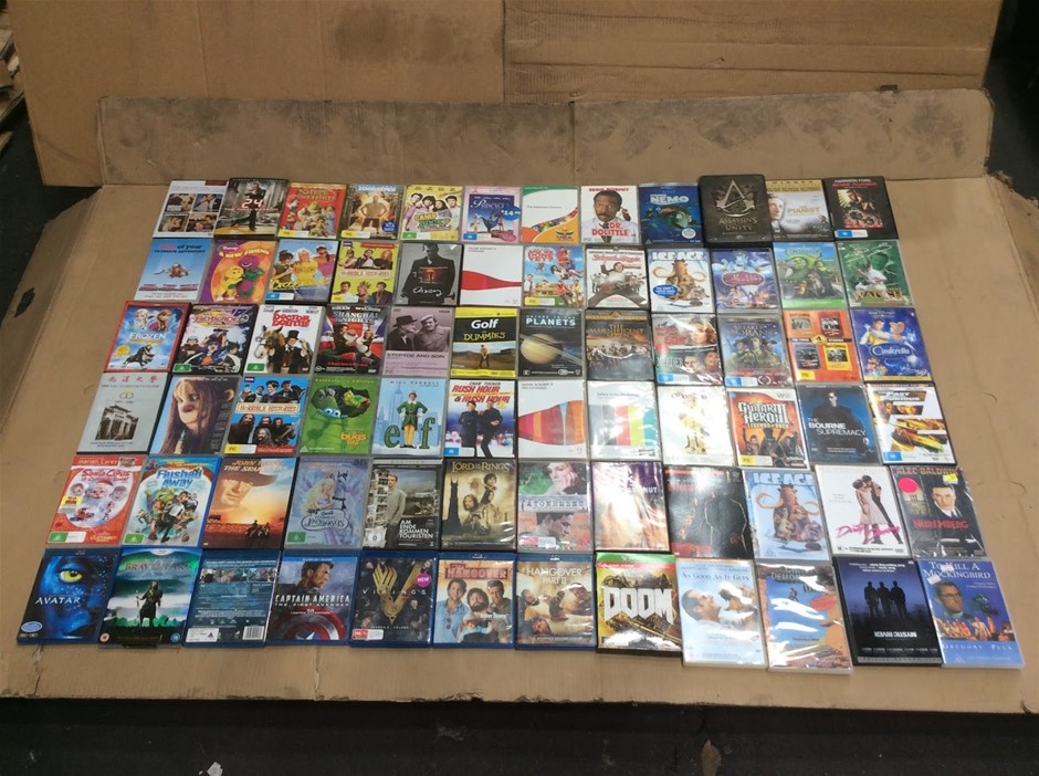 Mixed Different types of movie DVDs (Lot of 72)