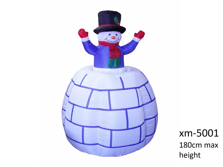 Christmas Inflatable - Snowman rising from Igloo 180cm high -NEW xm-5001