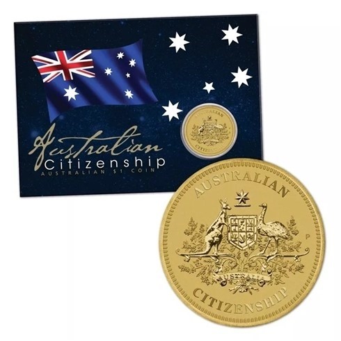 Australian: 2025 $1 Australian Citizenship P Mintmark Coin