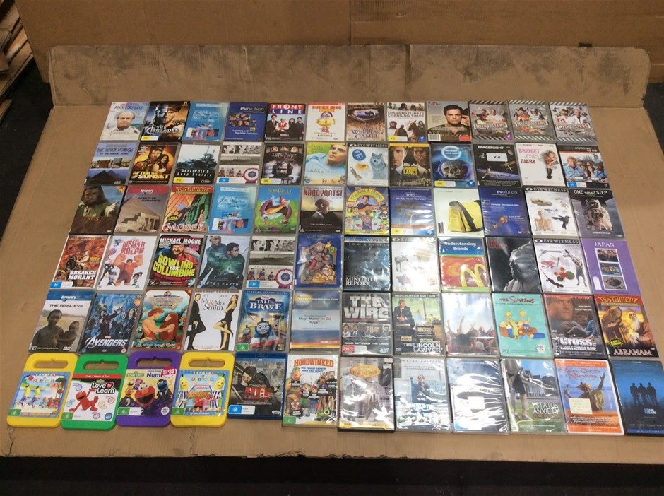 Mixed Different types of movie DVDs (Lot of 72)