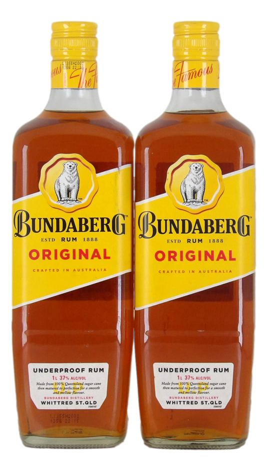 Bundaberg Original Underproof Rum (2x 1L) QLD