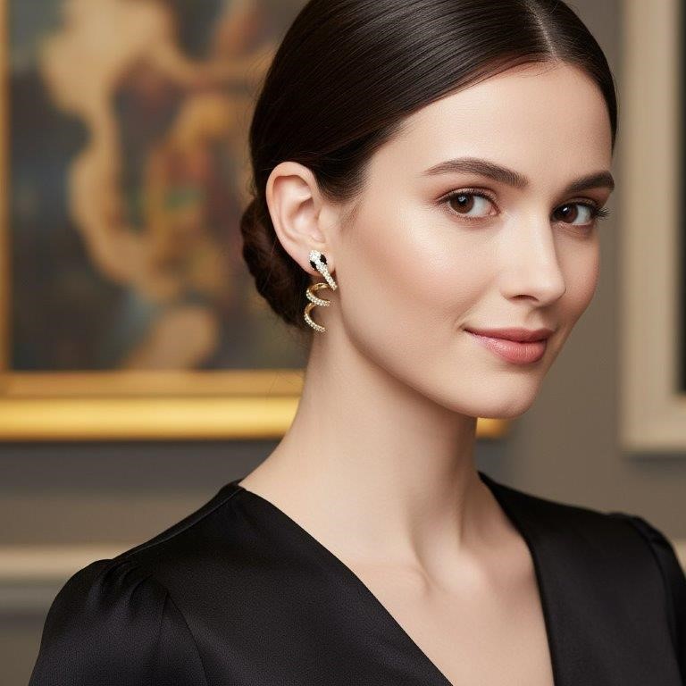 18K/Italy Solid Gold Filled Earring -(stamped 18K/Italy)-Warranty Quality