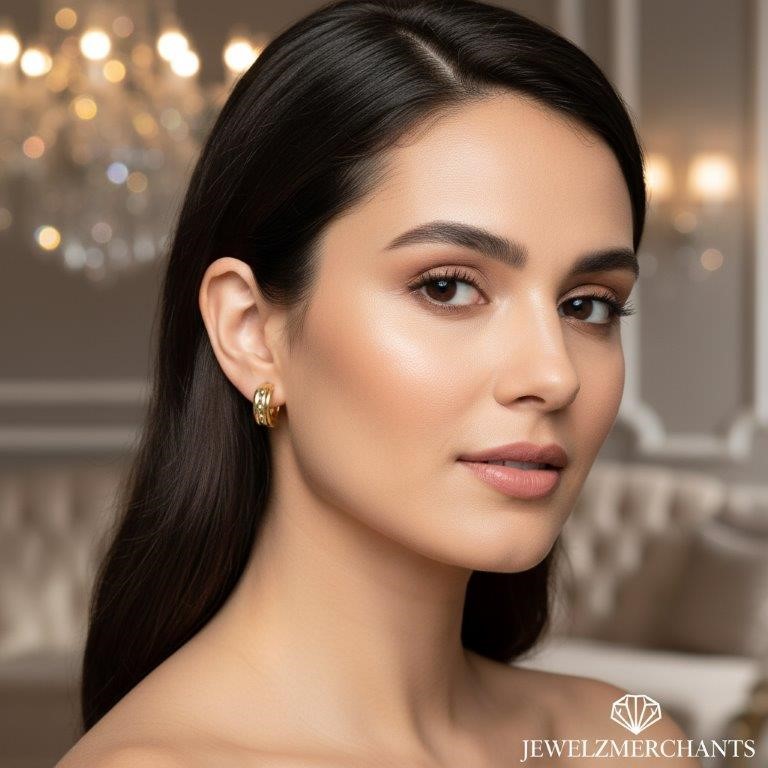 22K/Italy Solid Gold Filled Earring -(stamped 22K/Italy)-Warranty Quality