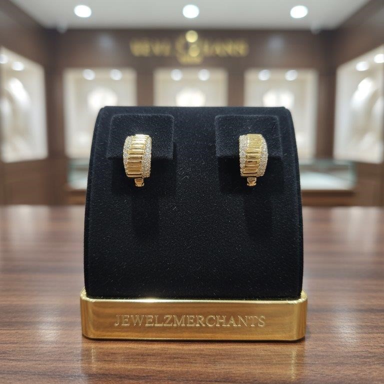 22K/Italy Solid Gold Filled Earring -(stamped 22K/Italy)-Warranty Quality