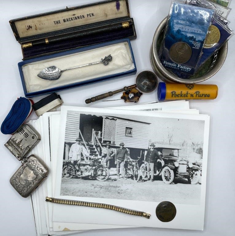 Approx.63 x Asstd Souvenir Medallions, Historical Photographs and more