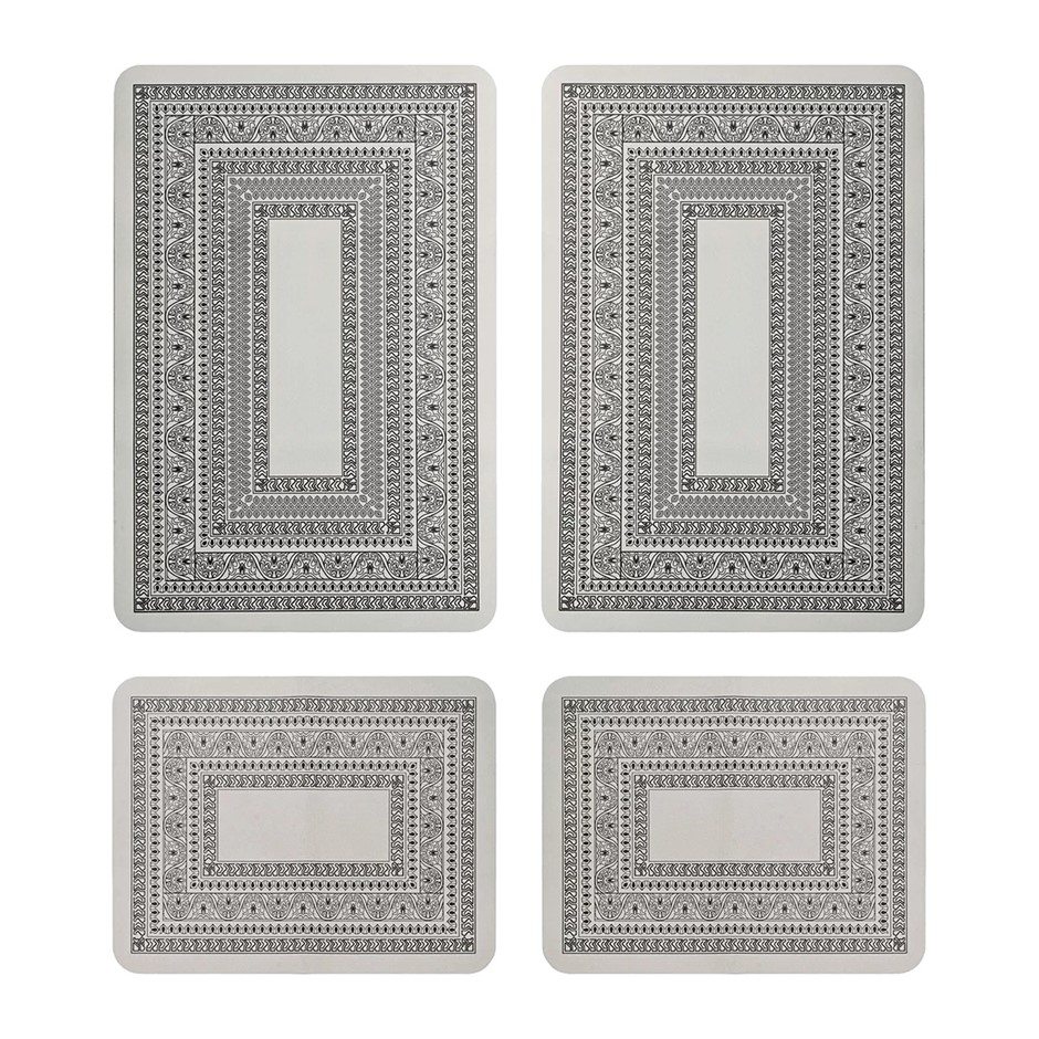 2 x CREATIVE Home Ideas Multi-Purpose Kitchen Mat Large & Small Pack 4 Piec