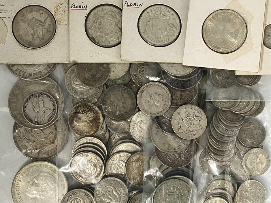 Approx. 146 x AU Pre-decimal coins c.1910-63