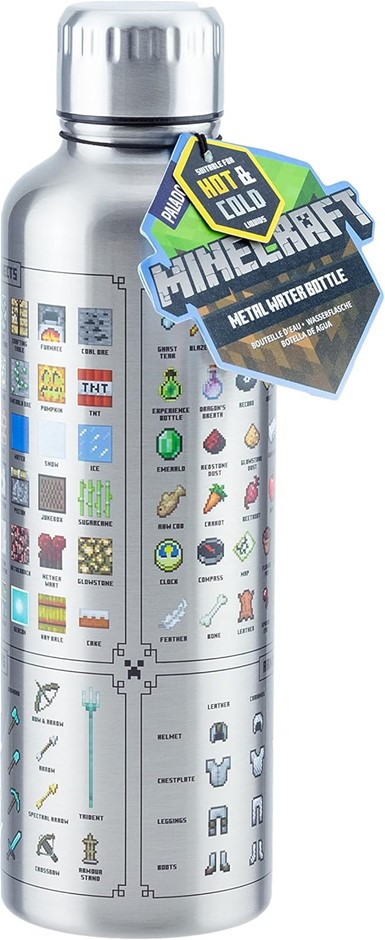 PALADONE Minecraft Metal Water Bottle.