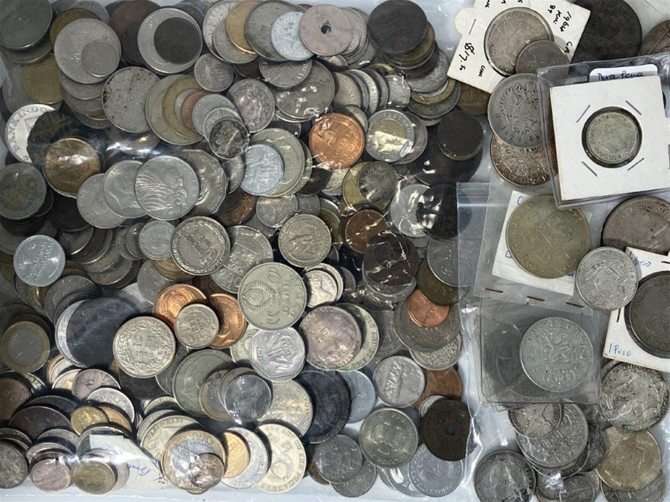 Large Collection of Asstd World coins incl Silver, c. Ancient-1900s