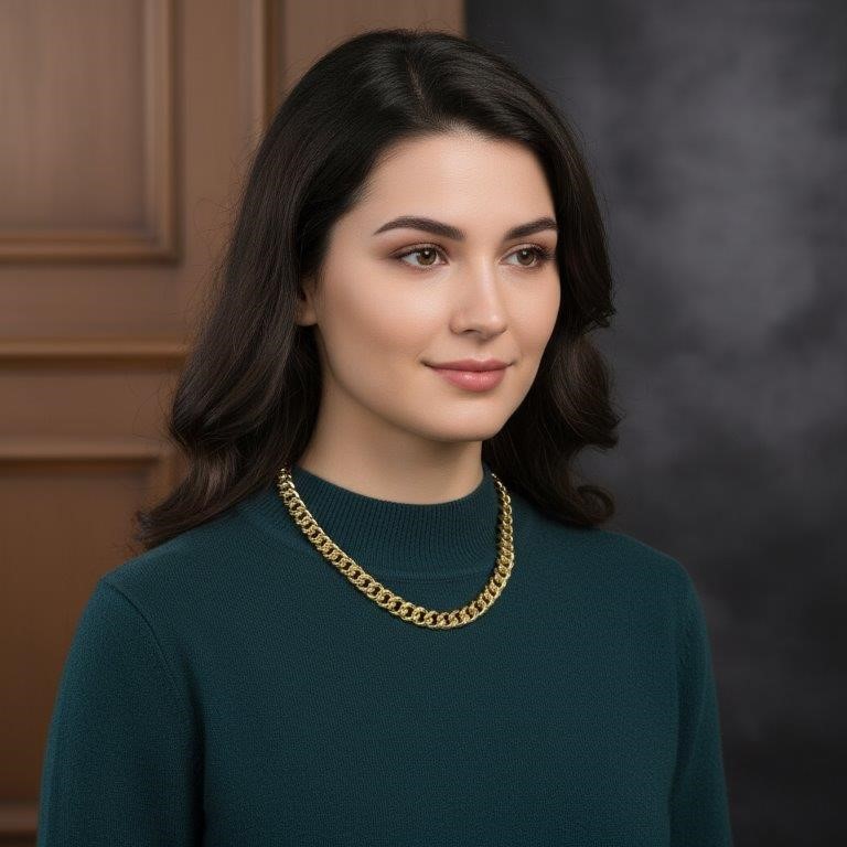 18k Italy Stamped Solid Yellow Gold Filled Chain-Quality Guarantee-50cm