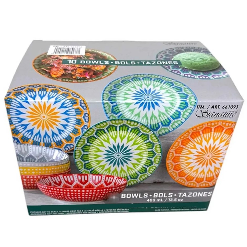 SIGNATURE Housewares 7 Piece Arrow Snack Bowl Set.