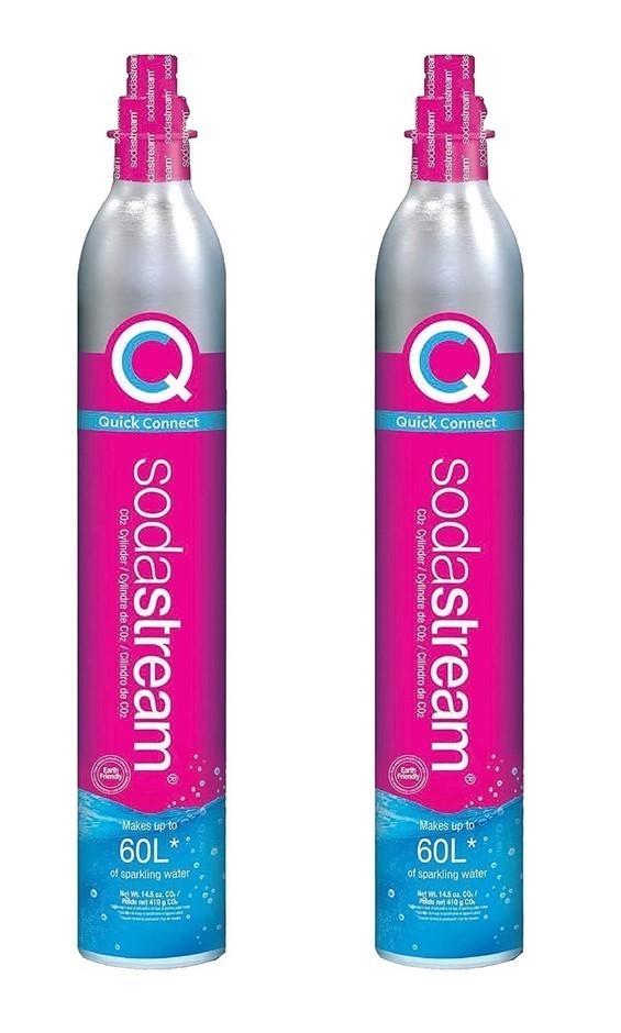 2 x SODASTREAM Quick Connect CO2 Cylinder, 60L. NB: 1 Cylinder is possibly