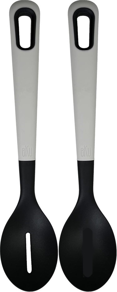 2 x EKU: Slotted Spoon and Solid Spoon, Caviar