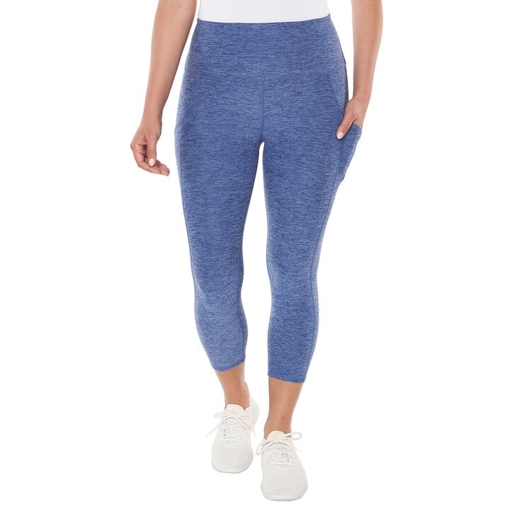 2 x SIGNATURE Women's Brushed Capri, Size S, Blue.