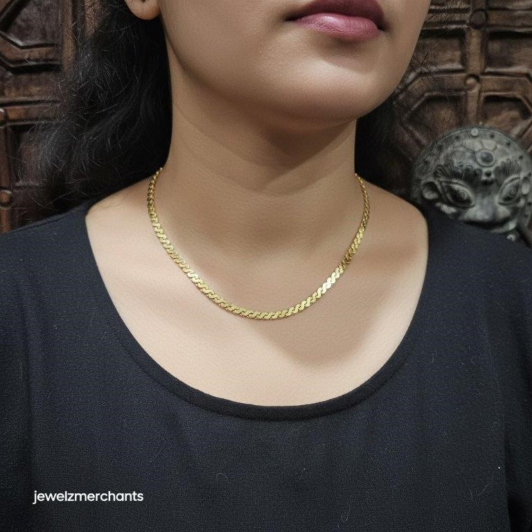 22KGold-filled/Italy Stamped Solid Heavy Yellow Gold Filled Chain -60CM-3MM