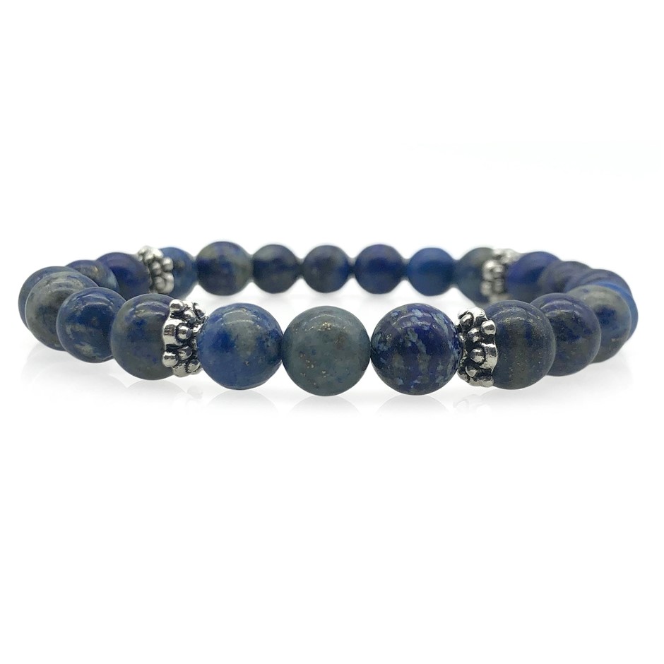 Men's Lapis Lazuli Roman Beaded Bracelet
