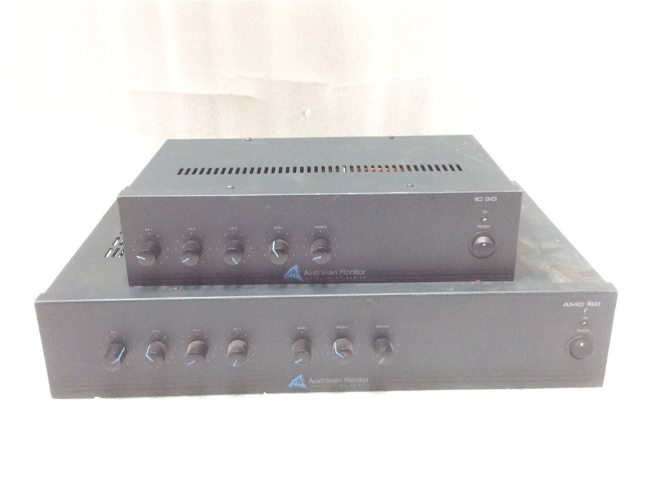 Australian Monitor IC30 Amplifier and Australian Monitor AMC60 Amplifier