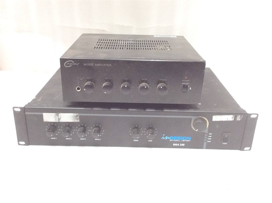 Prime Mixer Amplifier and InDesign BMA 240 Mixer Amplifier