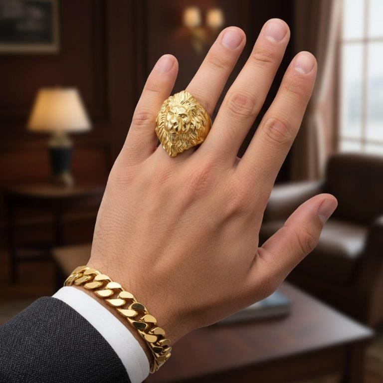 Italy 925 Silver Hip Hop Men's Ring (Stamps)-11 US