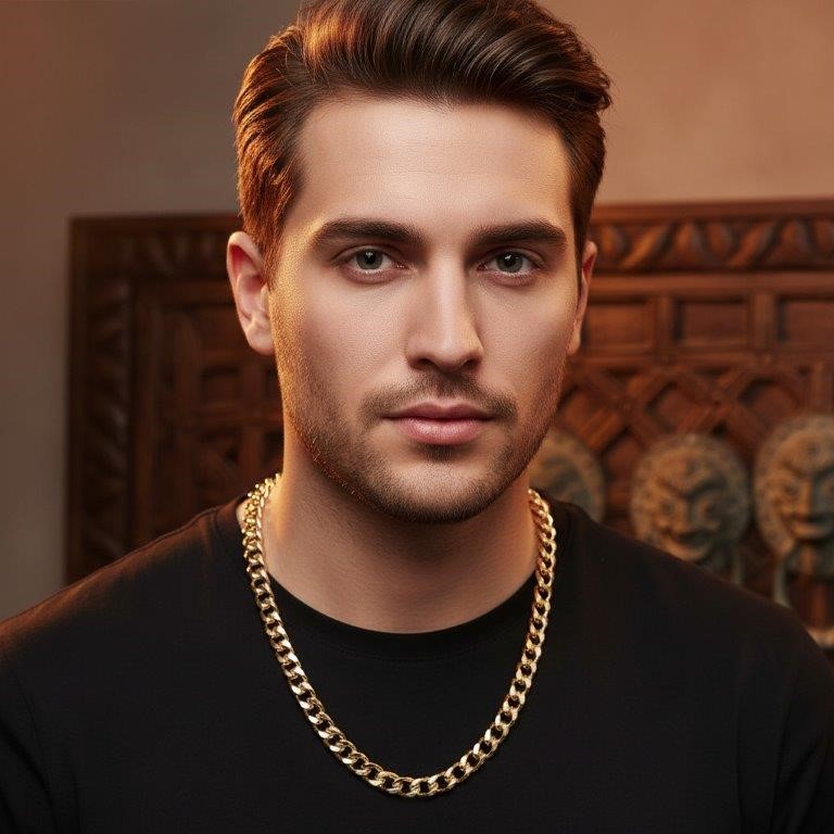 18KGoldFilled /Italy Stamped Cuban Chain -60cm