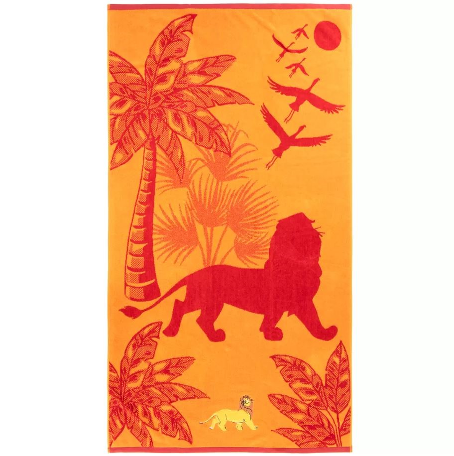 4 x DISNEY Jacquard Beach Towel, 160cm x 86cm, 100% Cotton, Lion King. NB: