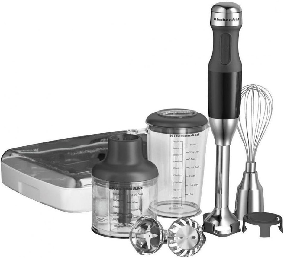 KITCHENAID 5-Speed Hand Blender, 8", Onyx Black, KHB2561OB.