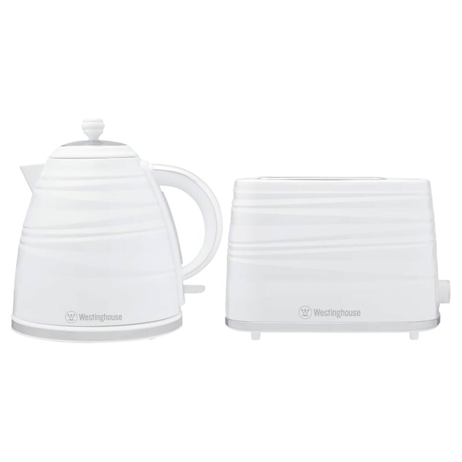 WESTINGHOUSE Electric Kettle and 2 Slice Toaster Pack White Model: WHKTPK07