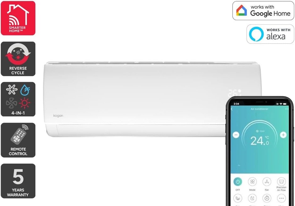 KOGAN SmarterHome™ 3.5kW Inverter Split System Air Conditioner (Reverse Cyc