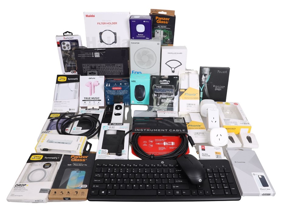 20 x Assorted Electronics and Accessories, INCL: HP, APPLE, LOGITECH, ETC.