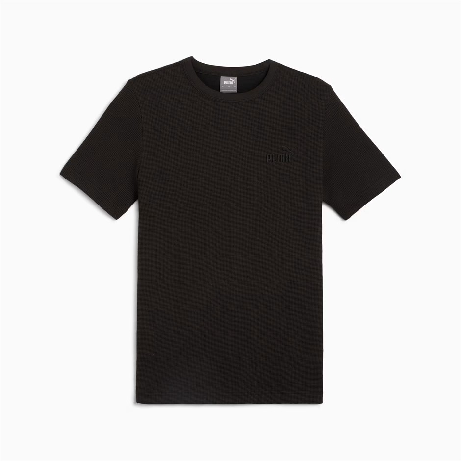 PUMA ESS Elevated Waffle Tee, Size M, Black (01), 211809. Buyers Note - Di