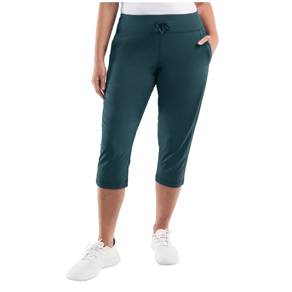 3 x SIGNATURE Women's Active Capri, Size L, Blue. Buyers Note - Discount F